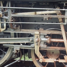 Detail parní lokomotivy 