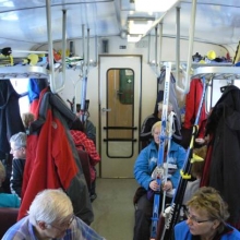 Neděle 2.1.2011, v prvním voze vlaku 26802 mezi stanicemi Hrob a Dubí 