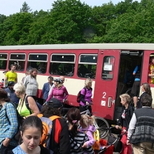 Sobota 16.5.2015, příjezd vlaku při oslavě 130. výročí