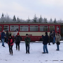 Moldava 28.12.2014 po příjezdu ranního vlaku v 8:28 