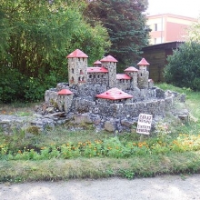 Model hradu na nádraží Osek město 