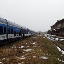 Vlak 26850 ve stanici Moldava v pondělí 1.2.2016 