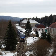 Vlak na moldavském nádraží 