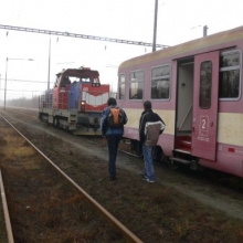 V Louce u Litvínova byla úvrať, lokomotiva přecházela na opačnou stranu vlaku 