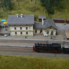Zmenšený model nádraží, když bylo ještě v provozu 