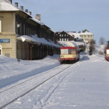 29.1.2006 9:33 - Ranní klídek na nádrží Moldava v Kr. h. Os. vlak 26802