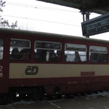 Sobota 16.1.2010, vlak 26802 připraven v Mostě na cestu do Moldavy 
